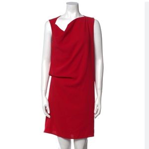 Acne Studios NWT Spring 2016 Rebecca Sable Red Dress Knee Length Shift Mini Sz 8